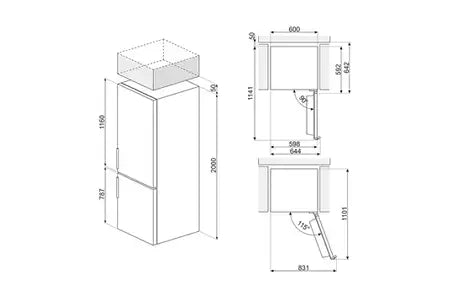 Réfrigérateur congélateur en bas Smeg RC20KDND