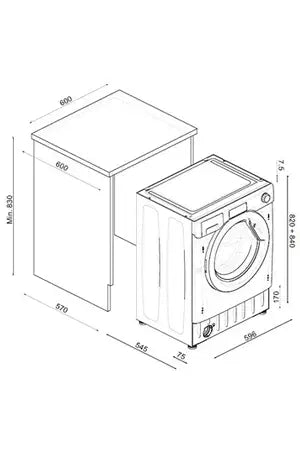 Lave-linge hublot Candy CBW 48TWME-S