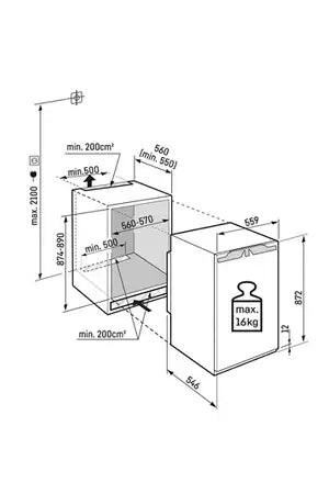Congélateur armoire Liebherr IFND 3924-22 - Encastrable 88 cm