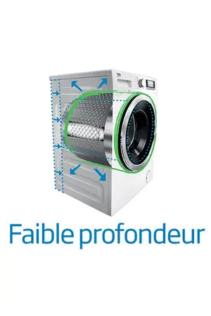 Lave-linge séchant Beko HTE7614YBST SLIM