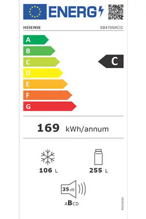 Réfrigérateur congélateur en bas Hisense RB470N4CIC