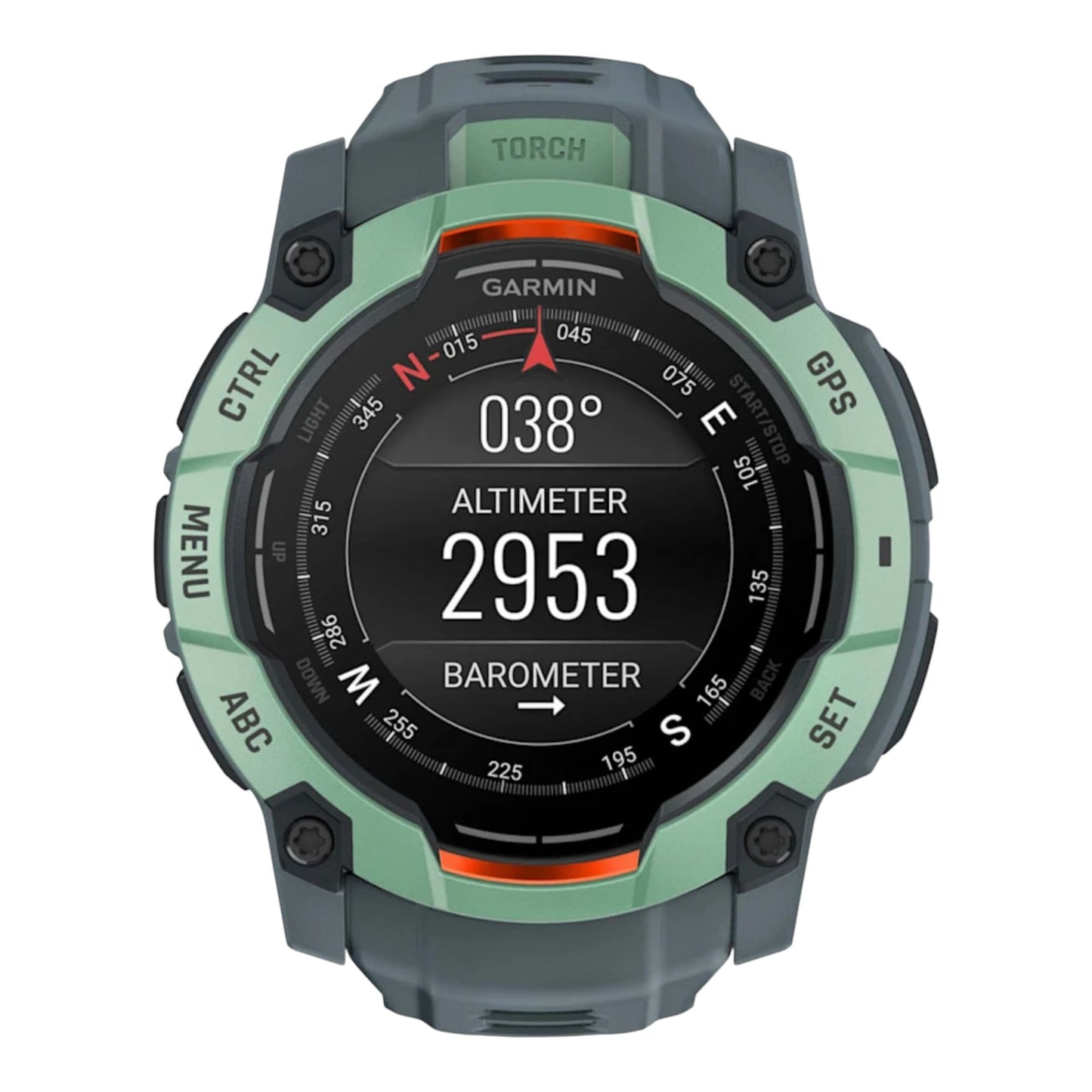 GARMIN - Instinct® 3 – 50 mm - AMOLED Vert d'eau avec bracelet bleu crépuscule - 010-03020-01