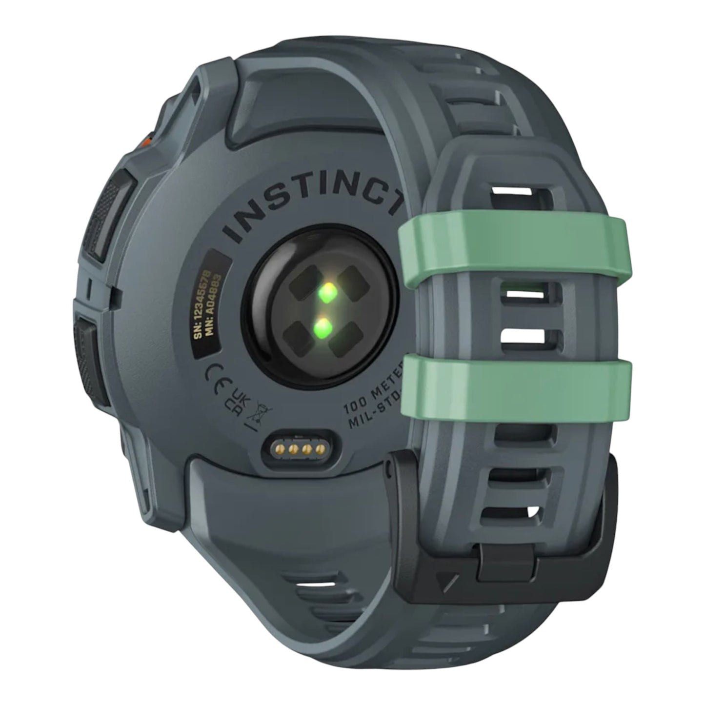GARMIN - Instinct® 3 – 50 mm - AMOLED Vert d'eau avec bracelet bleu crépuscule - 010-03020-01