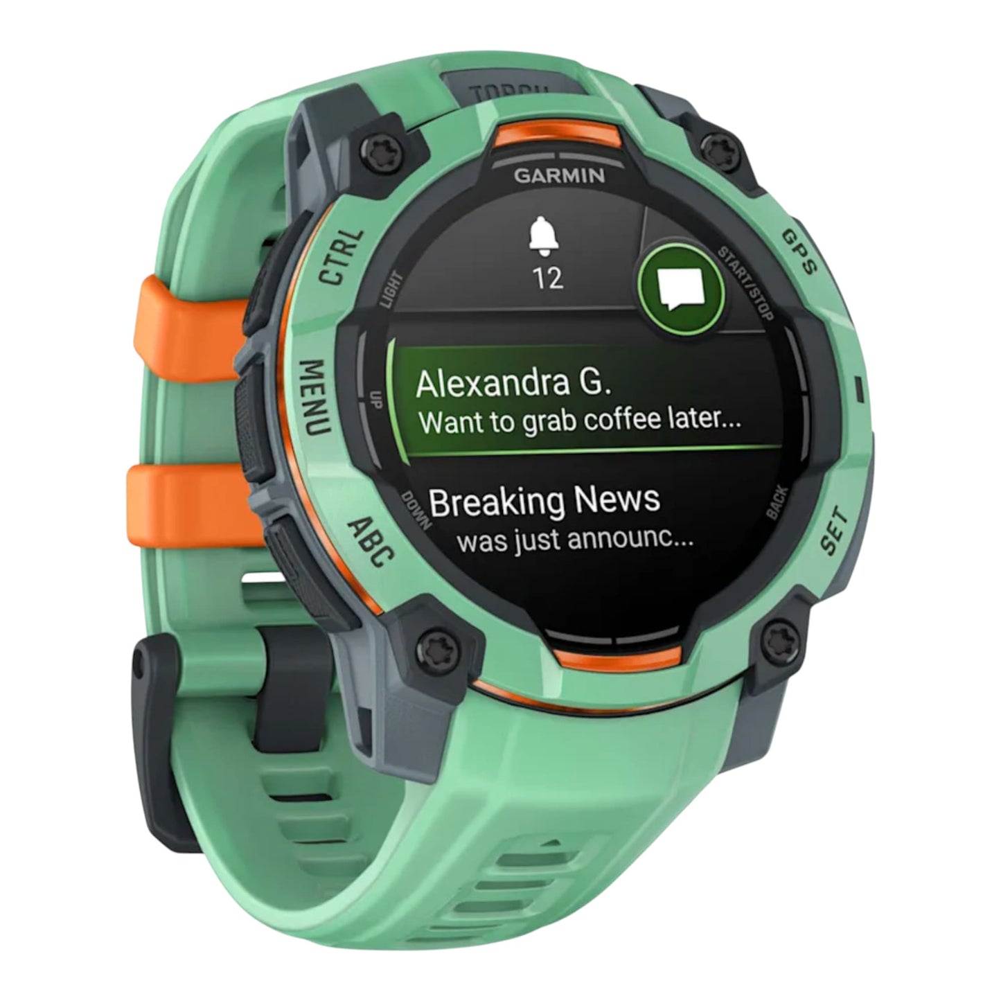 GARMIN - Instinct® 3 – 45 mm - AMOLED Vert d'eau avec bracelet vert d'eau -010-02936-01