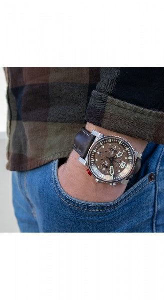 Montre Hanhart 1882 - Primus Pilot Marron