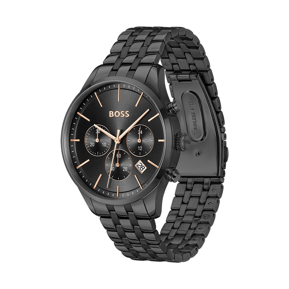 Montre BOSS Homme Avery Chronographe en Acier Noir 1514256