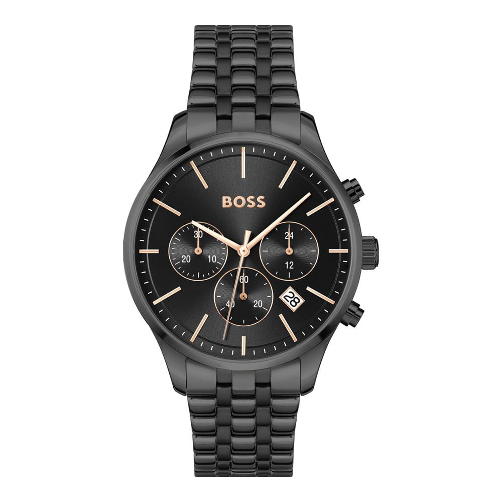 Montre BOSS Homme Avery Chronographe en Acier Noir 1514256