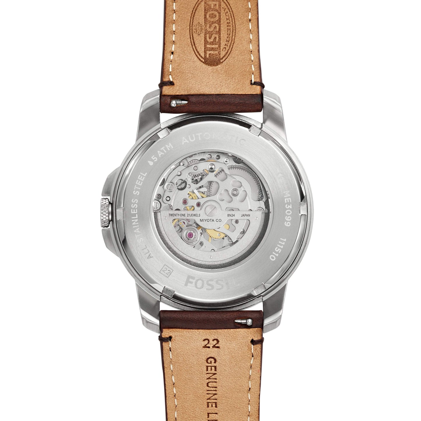 Montre FOSSIL Homme Grant Automatique en Cuir ME3099