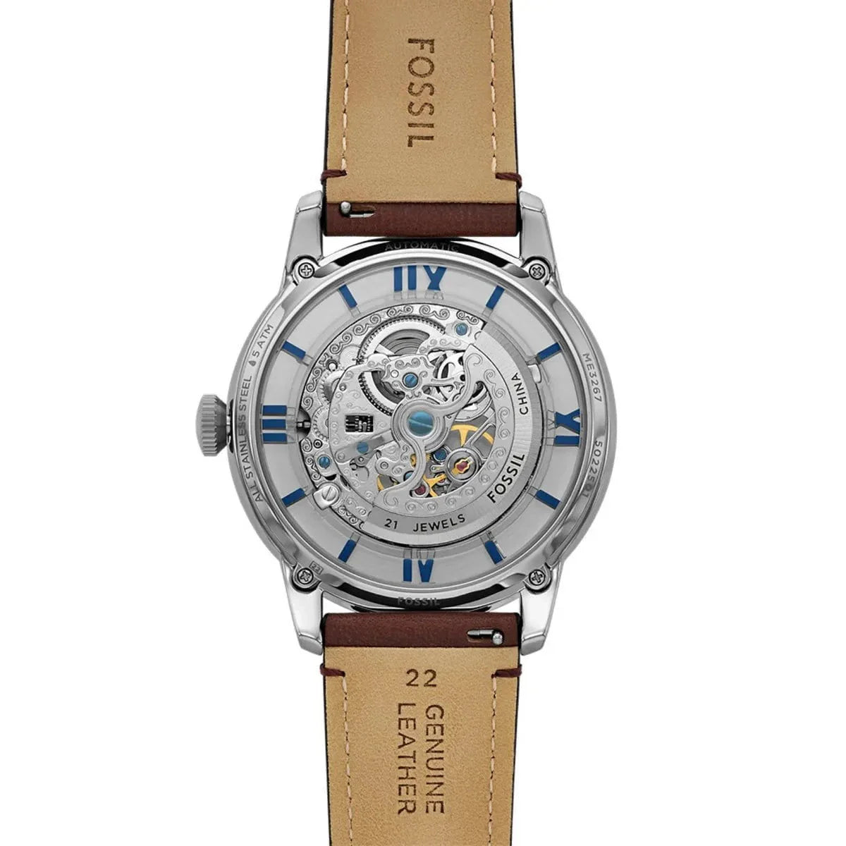 Montre FOSSIL Homme Automatique en Cuir Marron ME3267