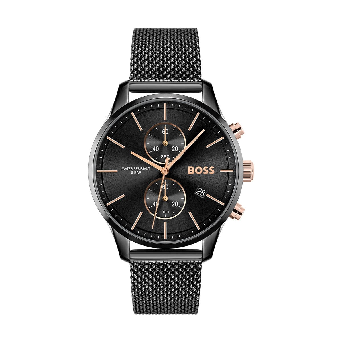 Montre BOSS Homme Associate Chronographe en Acier Noir 1513811