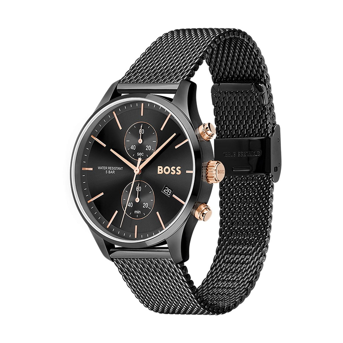 Montre BOSS Homme Associate Chronographe en Acier Noir 1513811