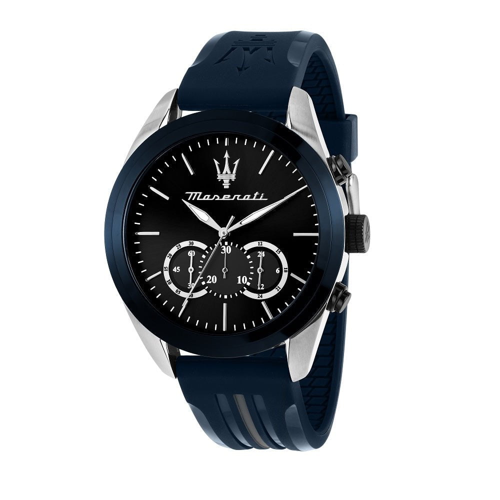 Montre MASERATI Homme Traguardo en Silicone Bleu R8871612046