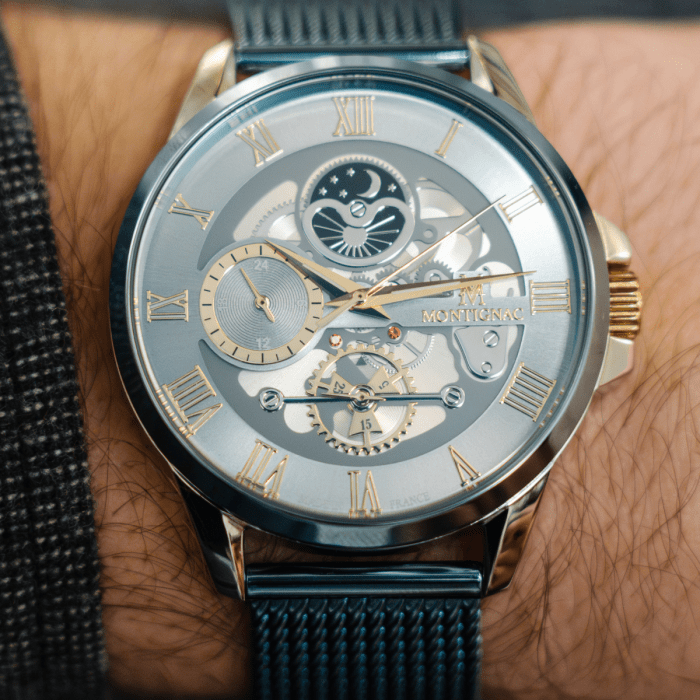 Montre MONTIGNAC Homme en Acier Bleu MOW1100