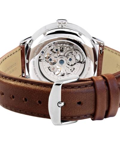Montre PIERRE LANNIER Homme Automatic en Cuir Marron 323D174