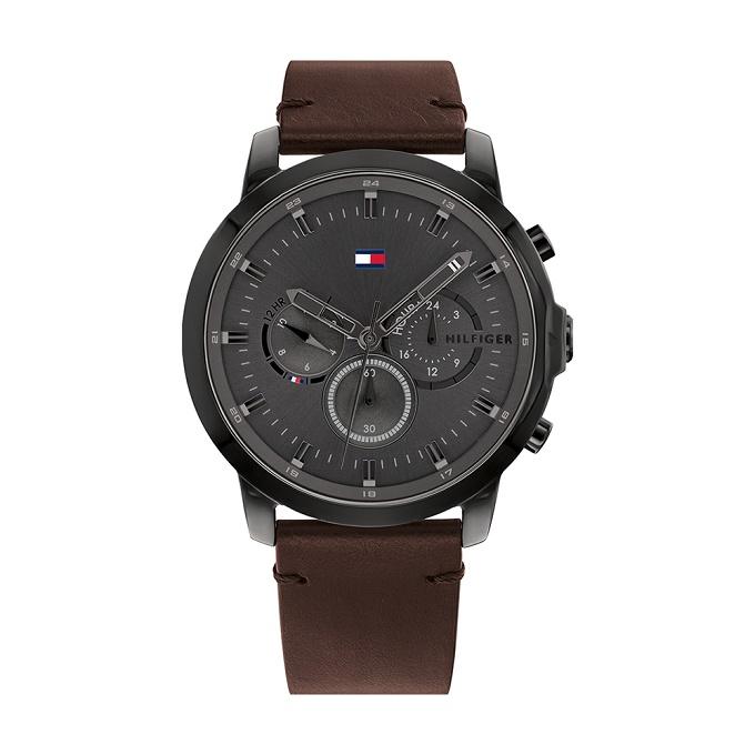 Montre TOMMY HILFIGER Homme Jameson Chronographe en Cuir Marron 1791799