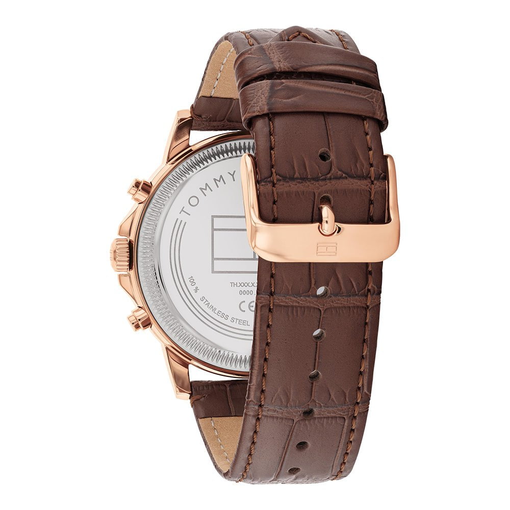 Montre TOMMY HILFIGER Homme Stewart en Cuir Marron 1710606