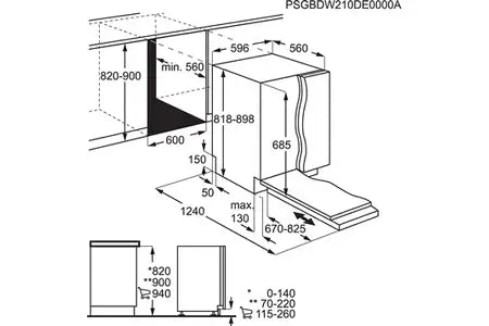 Lave-vaisselle encastrable Aeg FSE75737P - ENCASTRABLE 60 CM