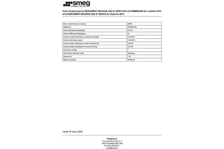 Four encastrable Smeg sfp9302tn