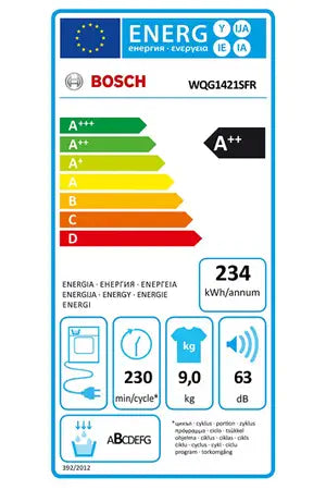 Sèche-linge pompe à chaleur Bosch WQG1421SFR SERINITY