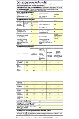 Réfrigérateur congélateur en bas Thomson CTH378NFABIX