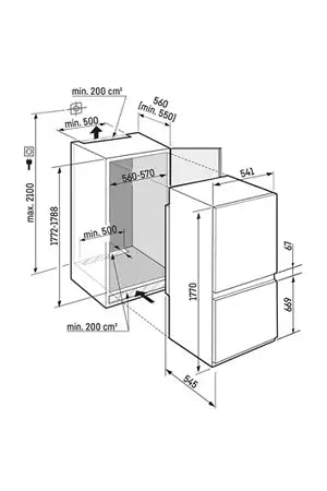 Réfrigérateur congélateur en bas Liebherr ICNSD 5103-22 - Encastrable 177 cm
