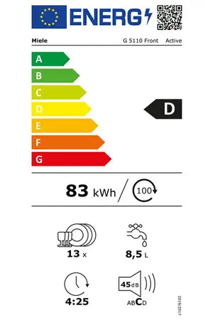 Lave-vaisselle pose libre Miele G 5110 FRONT INOX POSE LIBRE
