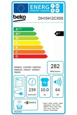 Sèche-linge pompe à chaleur Beko DH10412CX0S