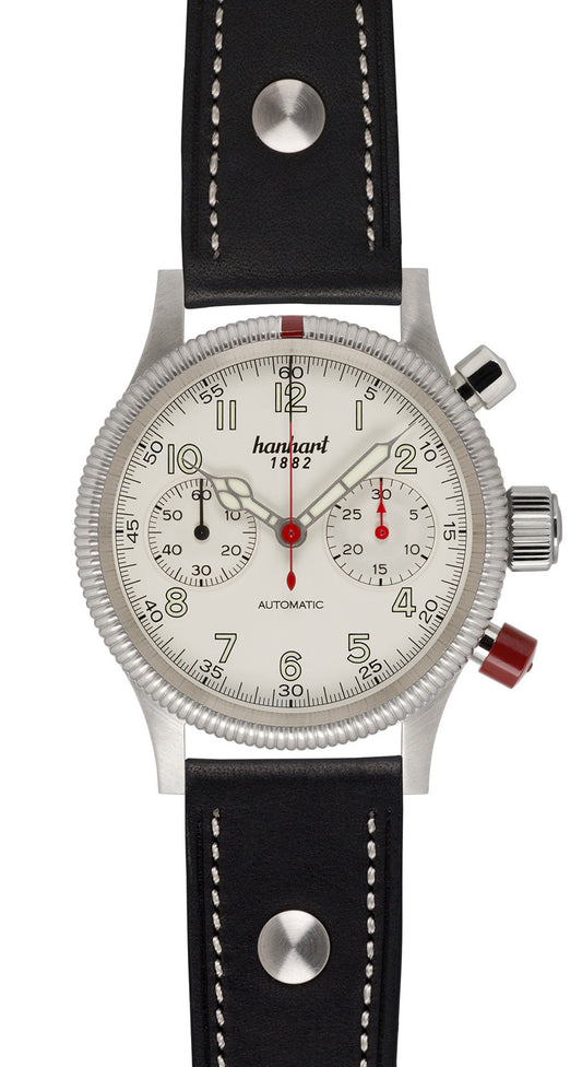 Montre Hanhart 1882 - Pioneer Mk II couture écrue