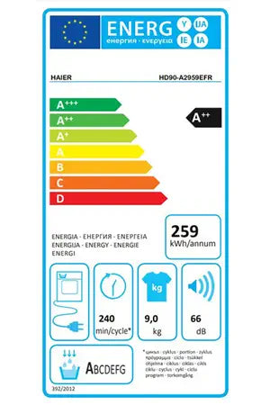 Sèche-linge pompe à chaleur Haier HD90-A2959E-FR
