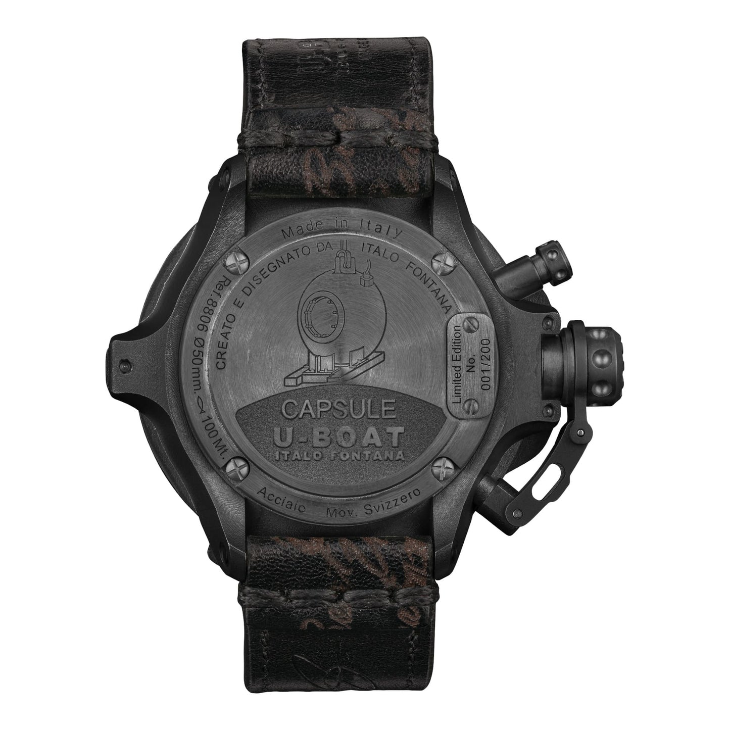 U-BOAT Capsule PVD BK BL - 50mm - Automatique - 8806