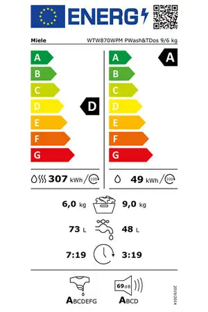Lave-linge séchant Miele WTW 870 WPM