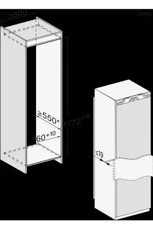 Congélateur armoire Miele FNS 7774 D - ENCASTRABLE 177CM