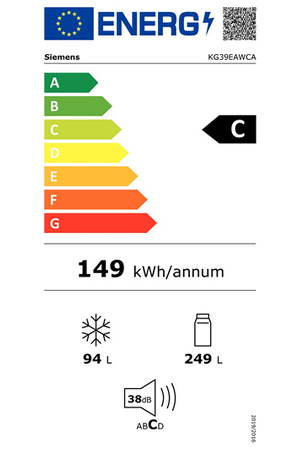 Réfrigérateur congélateur en bas Siemens iQ500 - KG39EAWCA