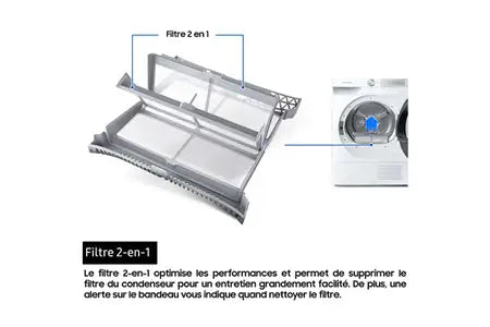 Sèche-linge pompe à chaleur Samsung DV90T6240LK