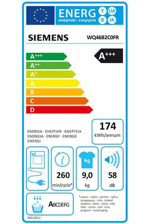 Sèche-linge pompe à chaleur Siemens WQ46B2C0FR