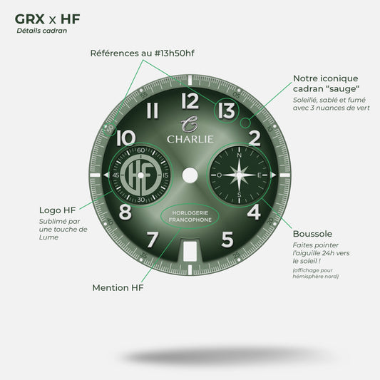 GRX - Mecaquartz Chronographe - HF "SALVIA"