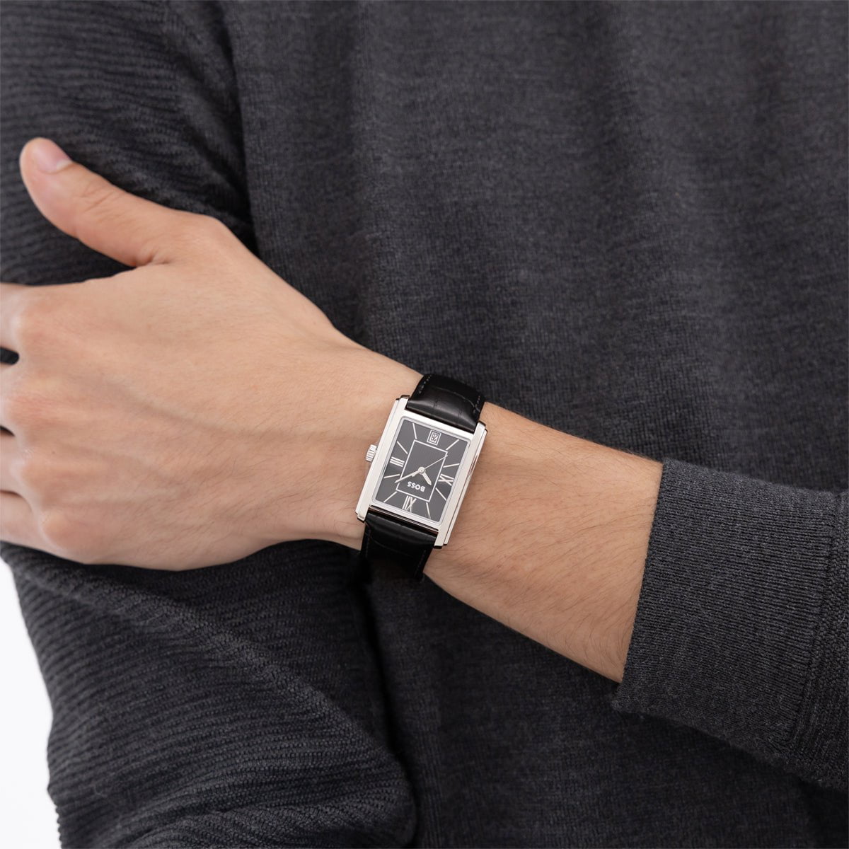 Montre BOSS Homme Principle Dress en Cuir Noir 1514277