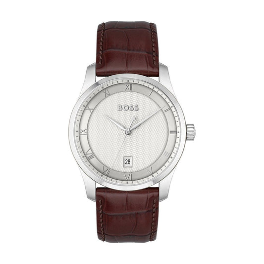 Montre BOSS Homme Principle en Cuir Marron 1514114