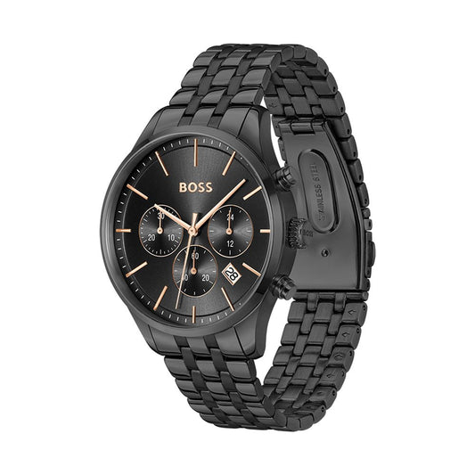 Montre BOSS Homme Avery Chronographe en Acier Noir 1514256