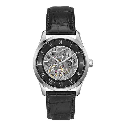 Montre BOSS Homme Principle Skeleton Automatique en Cuir 1514234
