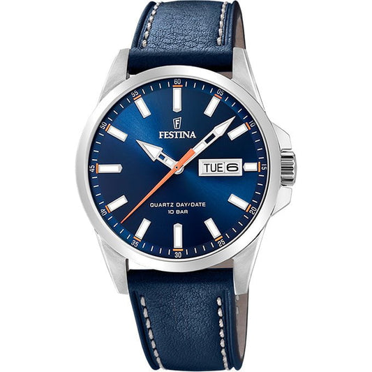 Montre FESTINA Homme Classique en Cuir Bleu F20358/3