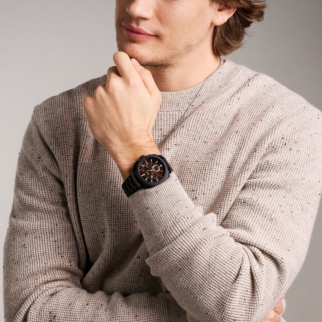 Montre FOSSIL Homme Machine Chronographe en Cuir FS6097