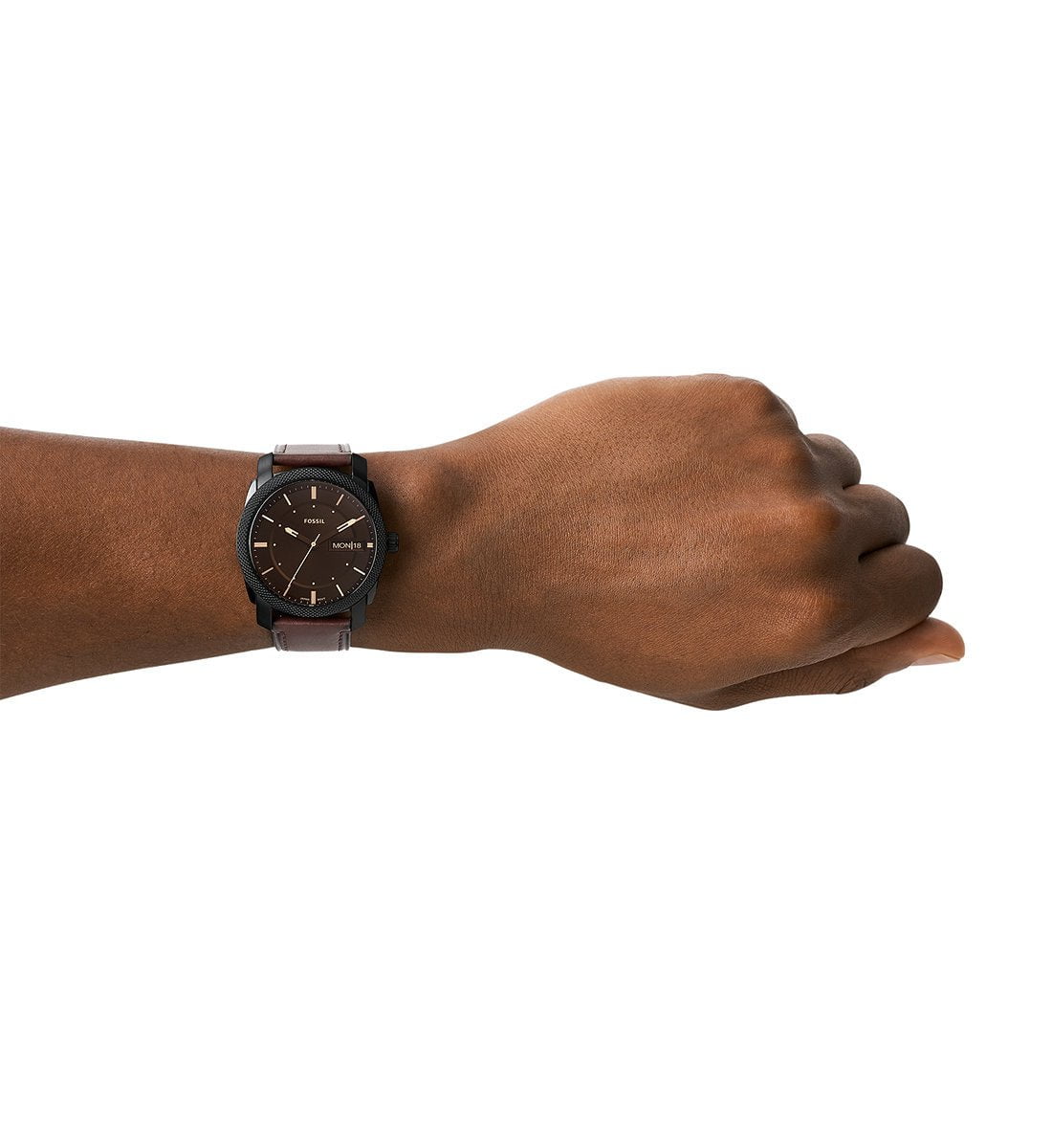 Montre FOSSIL Homme Machine en Cuir Marron FS5901