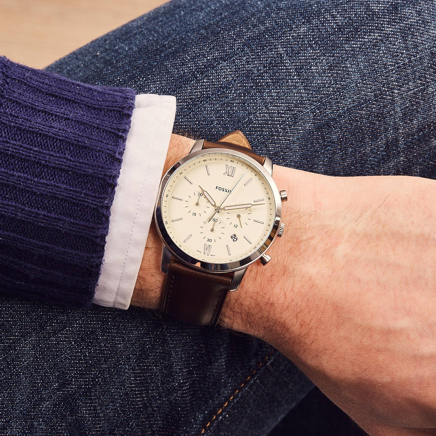 Montre FOSSIL Homme Neutra Chronographe en Cuir FS5380