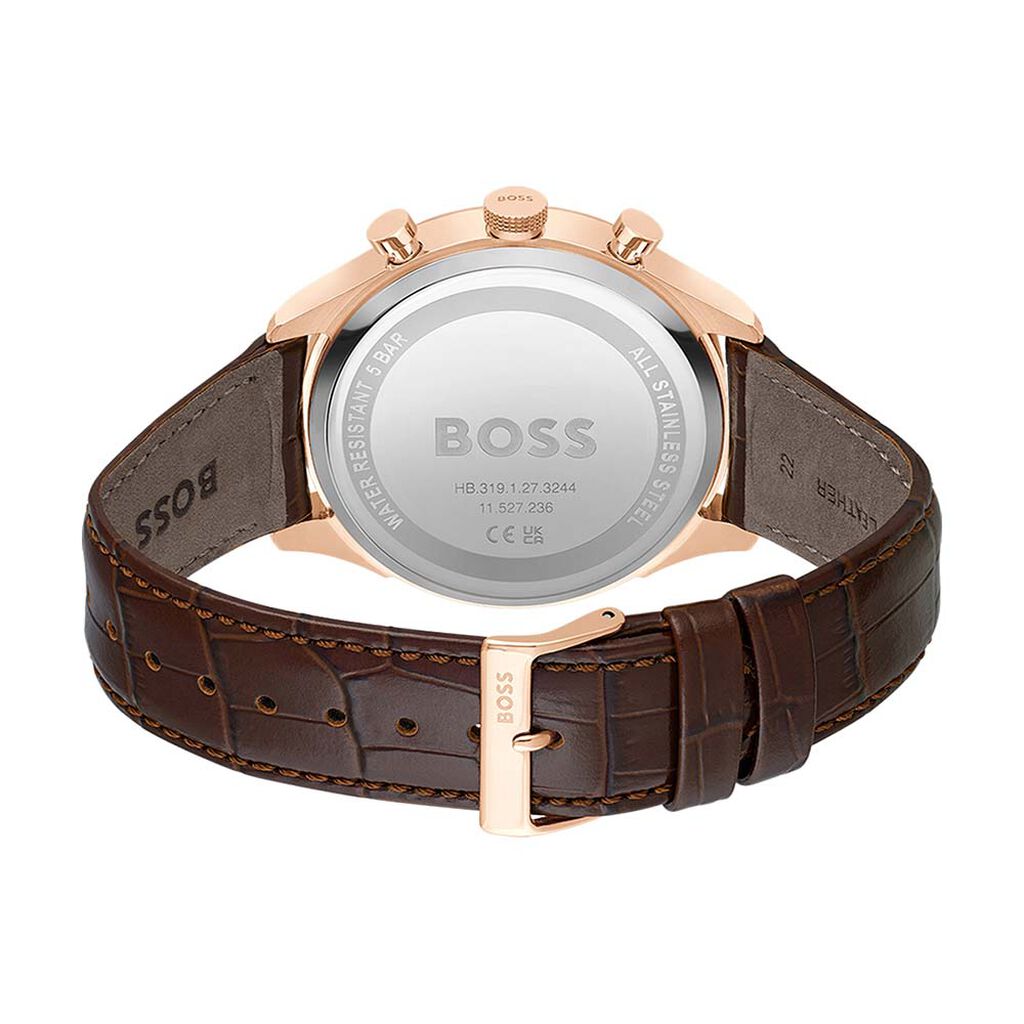 Montre BOSS Homme Gregor en Cuir Marron 1514050