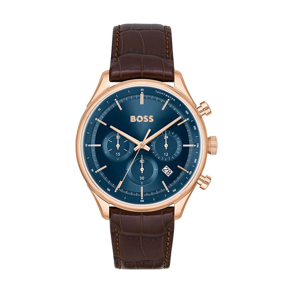 Montre BOSS Homme Gregor en Cuir Marron 1514050