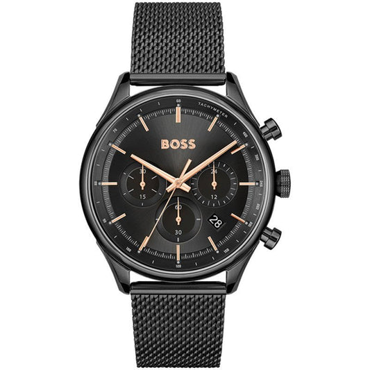 Montre BOSS Homme Gregor en Acier Milanais Noir 1514065