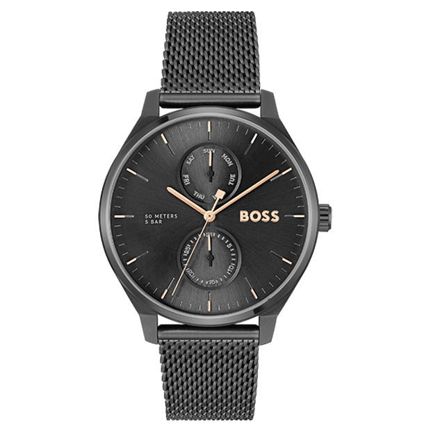 Montre BOSS Homme Business en Acier Milanais Noir 1514105