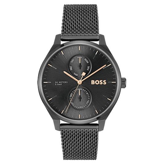 Montre BOSS Homme Business en Acier Milanais Noir 1514105