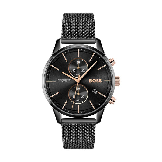 Montre BOSS Homme Associate Chronographe en Acier Noir 1513811